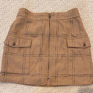 Madewell Tan Mini Pencil Skirt with Cargo Style